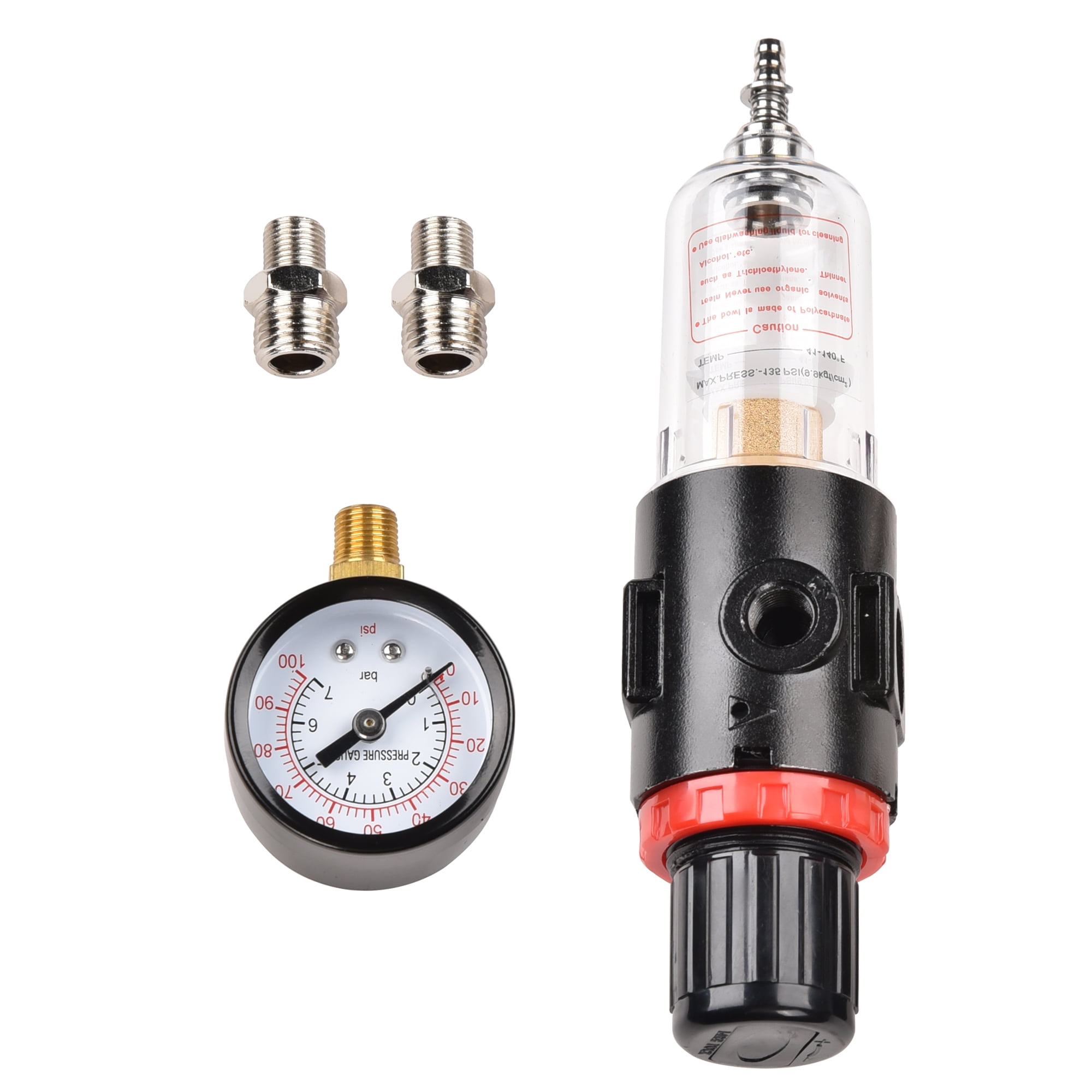 PointZero Pro Airbrush Air Compressor Regulator with Water-Trap Filter