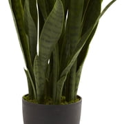 Nearly Natural 35 Sansevieria Artificial Plant in Plastic Planter, Green