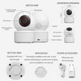 thumbnail image 4 of Electrónica, Hogar inteligente, Cámara, Cámara de seguridad, Monitor de bebé para perros de 3 MP, cámara de 360 grados para seguridad del hogar con seguimiento de movimiento inteligente, aplicación de, 4 of 9