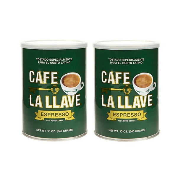 Cafe La Llave Coffee Ground Espresso, 10 oz Can (Pack of 2
