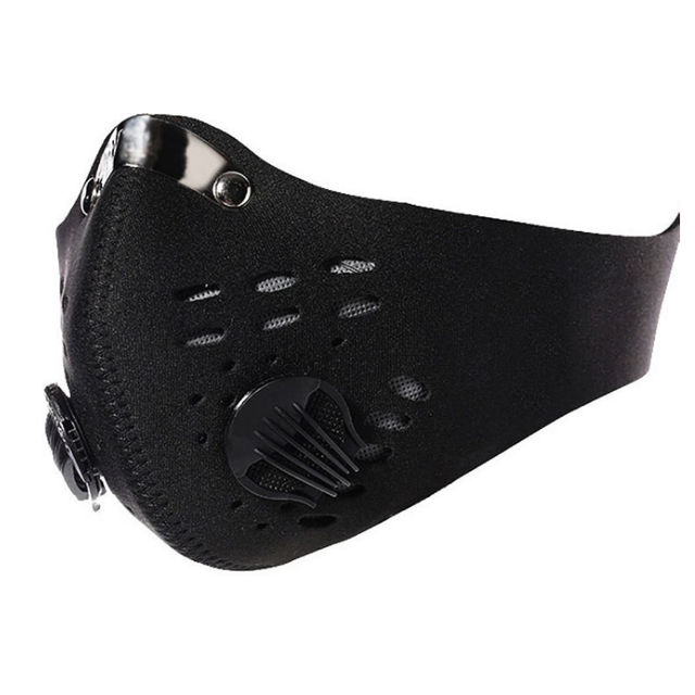 Cubrebocas Deportivo de Neopreno, filtro de cabon activado. Color Negro DM CBBDMM0001