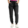 thumbnail image 1 of Women's Cargo Scrub Pants Jogger Style High Waisted Hiking Pants - Polyester, Drawstring, Multi-Pockets, US 4-12 for Outdoor/Athletic, 1 of 4