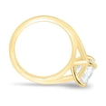 thumbnail image 4 of 2.00Ct Princess Cut Lab-grown diamond Engagement Ring, Flat Band Cathedral Set, 10K Yellow Gold, 4 of 7