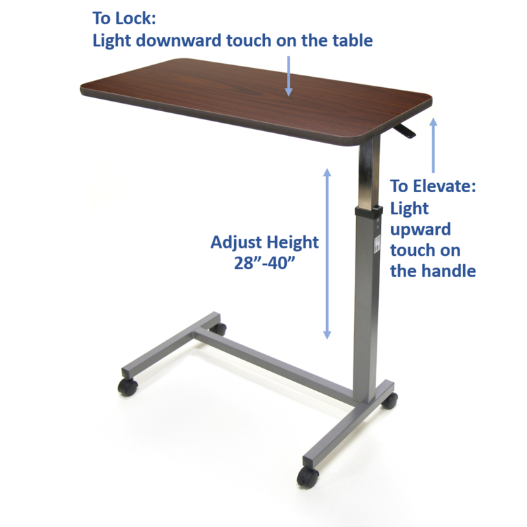 Height Adjustable Overbed Table