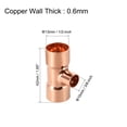 thumbnail image 2 of Tee de reducción de cobre de 3/8 pulgadas x 1/2 pulgadas, accesorio de tubería de presión de cobre para suministro de plomería y refrigeración, 3 piezas, 2 of 3