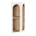 thumbnail image 5 of Kate and Laurel Elloree Modern Corner Shelf Cabinet for Storage and Display, 16 x 11 x 24, White and Natural, Transitional Corner Storage for Use as Living Room Shelving or Bedroom Storage Design, 5 of 11