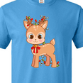 thumbnail image 4 of Inktastic Cute Christmas Reindeer with Christmas Lights T-Shirt, 4 of 5