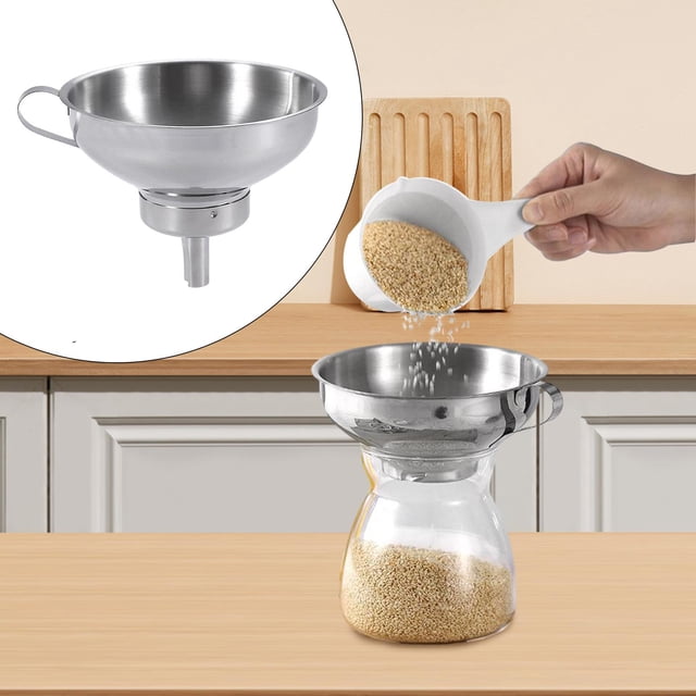Wide Mouth Jar Funnel Practical Accessories 3in1 for Transferring Oil Liquid