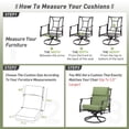 thumbnail image 5 of Aoodor 4-Piece Outdoor Chair Cushions 45 x 22 x 4 Inch Patio Furniture Seat Cushion - Green, 5 of 10
