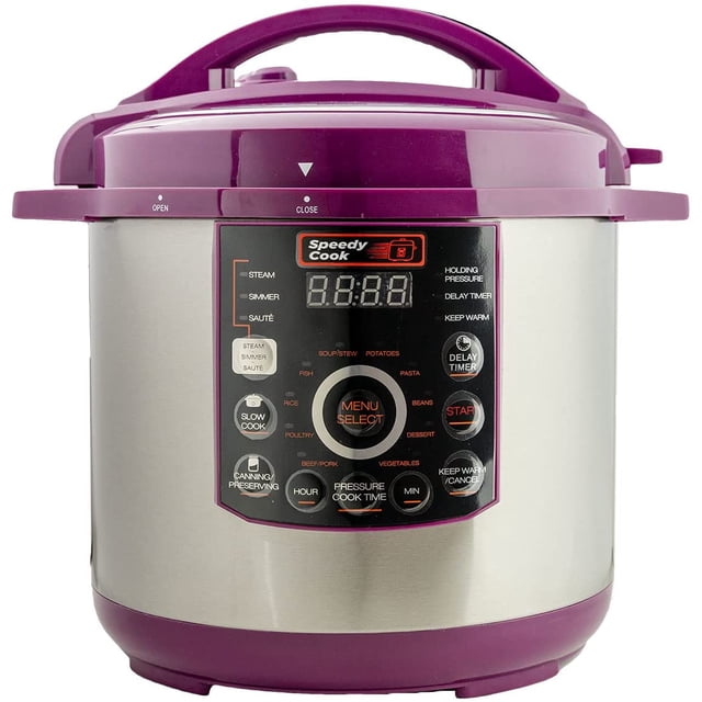 Olla Multifuncional a presion electrica 6 en 1 Pantalla digital 7.5lts Acero Inoxidable Renewed Speedy Cook SC8PNKA