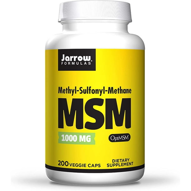 Jarrow Formulas MSM 1000 mg 200 Veggie Caps Methylsulfonylmethane
