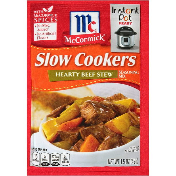 McCormick Slow Cookers Hearty Beef Stew Seasoning Mix, 1.5 oz, pack of