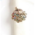 thumbnail image 2 of Decorative Bejeweled Animals Design Napkin Rings - Set of 4 (Diamond Peacock), 2 of 4