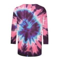 thumbnail image 5 of VgaVtl Womens T Shirts Graphic Long Sleeve Pink Women's Tops Loose Print Tie-Dye Casual Tops, 5 of 5