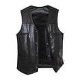 thumbnail image 3 of KLKCMS Men's Winter Vest Mens PU Leather Vest for Hiking Hunting Spring Fall Winter XL, 3 of 9
