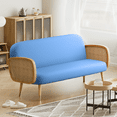 thumbnail image 3 of Solid Futon Cover Slipcover Fit 6"- 8" Futon Mattresses Light Blue, Queen Size 60x80 Inch, 3 of 9