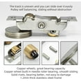 thumbnail image 2 of 4 Set Sliding Door Rollers Replacement, Stainless Steel Heavy Duty Ball Tandem Wheels Bearing, Smooth Operation, Sliding Door Roller Assembly - Flat Wheel, 2 of 7