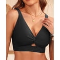 thumbnail image 2 of Women Bikini Top Only - Supportive Swimsuit Top Large Bust Bathing Suit Top 2025 Cut Out Twist Swim Top, 2 of 5