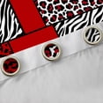 thumbnail image 4 of jejeloiu Patchwork Geometric Checkered Blackout Curtains Set of 2 (52x84 Each),Leopard Zebra Print Window Curtains,Red White Black Curtains and Drapes For Girls Kids,Ultra Soft Home Decor, 4 of 6