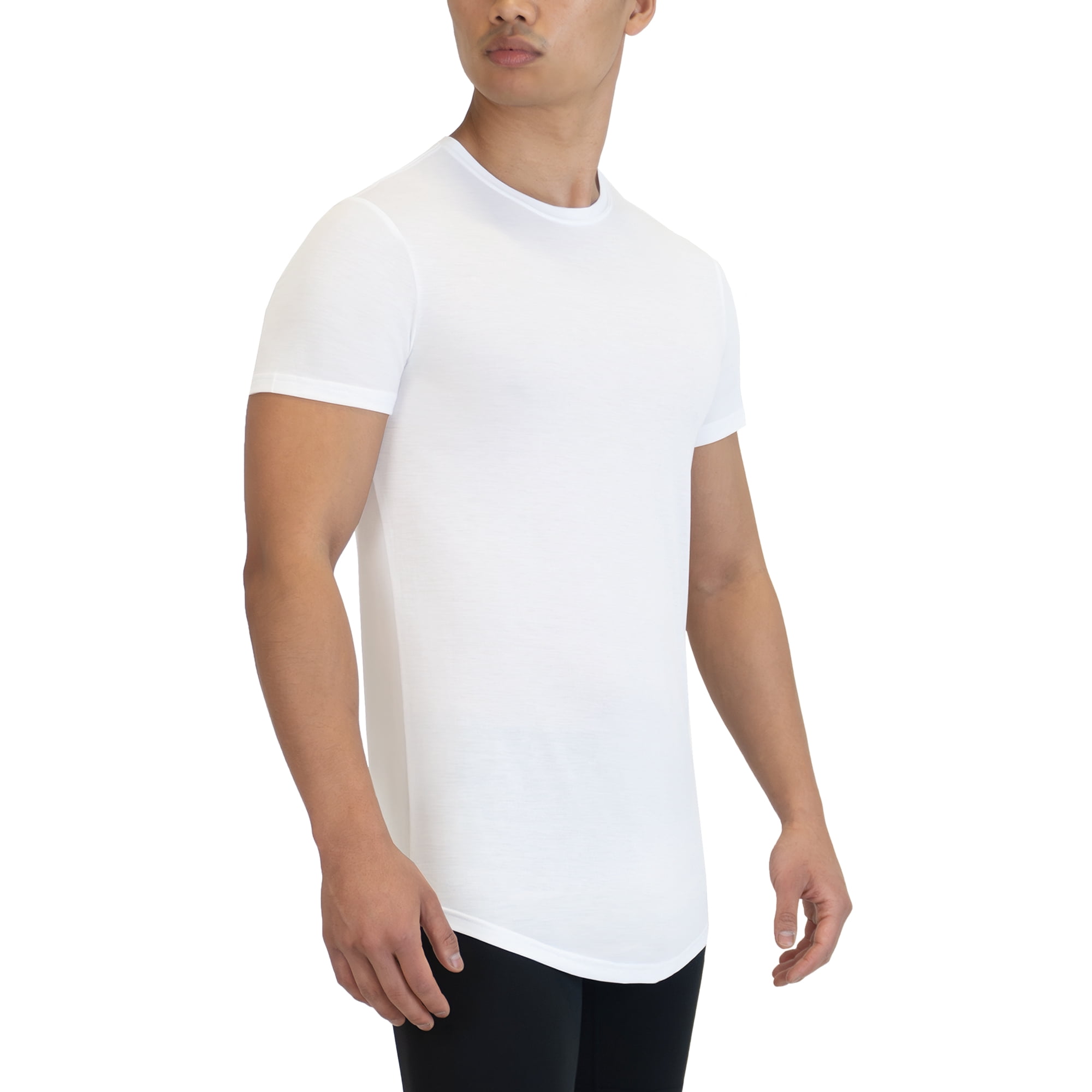 Threads Men's, Ultra-Soft Crewneck T-Shirt, Moisture Wicking, Anti-Odor, 2-Pack, Classic White