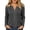 A Dark Gray, variant on Long Sleeve Shirts Women Cameland Women's Long Sleeve Notch V Neck Pleated Front Button Casual Loose Blouse Tops Army Green,XL