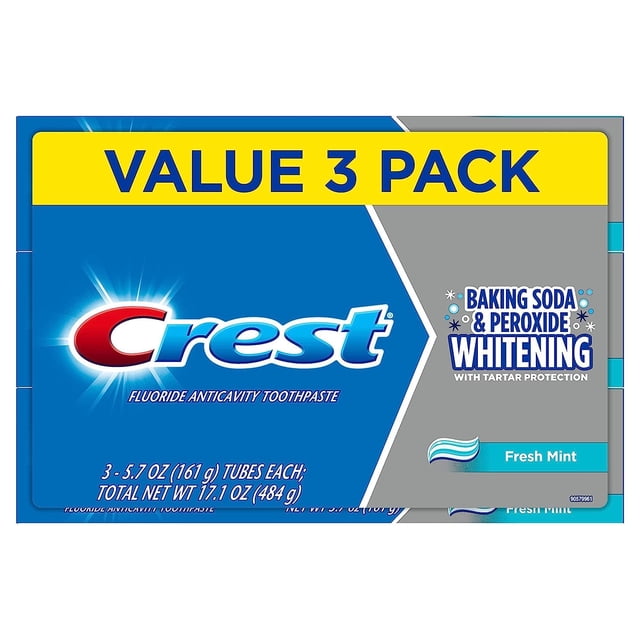 Pasta de dientes Crest, protección contra caries y sarro, 500 ml, 3 unidades