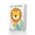 thumbnail image 2 of Artery8 Cute Baby Lion and Jungle Plants Bright Cartoon For Child Kids Birthday Card, 2 of 3