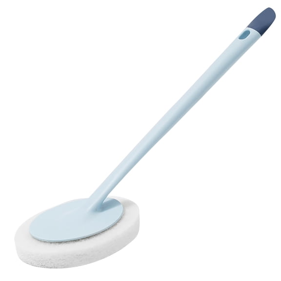 Aufmer Shower Scrubber for Cleaning with Long Handle┃2 in 1 Shower Cleaning Brush with 1 Stiff Bristles & 3 Sponge Brush┃Adjustable Scrub Brushes Bathroom Scrubber for Tub Floor Tile Wall Bathtub