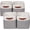 Gray, variant on 4 count Small Fabric Storage Bins,15x6x5 inch Long Narrow Storage Baskets with PU Handles for Closet,Cabinet,Countertop Organizing Small Items,Khaki