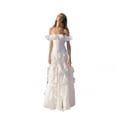 thumbnail image 6 of Beach vacation style dresses, ruffled beach dresses, flowing floor-length skirts, 6 of 7