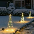thumbnail image 4 of LINLIN Christmas Tree Lights, Mini Solar Light Outdoor Garden- Solar Powered LED Christmas Tree Stake Light, Decorative Lights For Garden Pathway Yard Decoration, For Christmas Decoration, 4 of 6