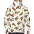 thumbnail image 7 of Naloa Cute Sloth Men's Casual Hooded Collar Drawstring Hoodies Pullover Sweatshirts Casual Long Sleeve Shirts-3X-Large, 7 of 7