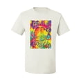 thumbnail image 2 of Wild Bobby, Live In Peace Paint Peace Logo Pop Culture Men's Graphic T-Shirt, White, 4XL, 2 of 3