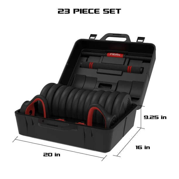 FitRx SmartBell Gym 60lbs: 4-in-1 Adjustable Dumbbell