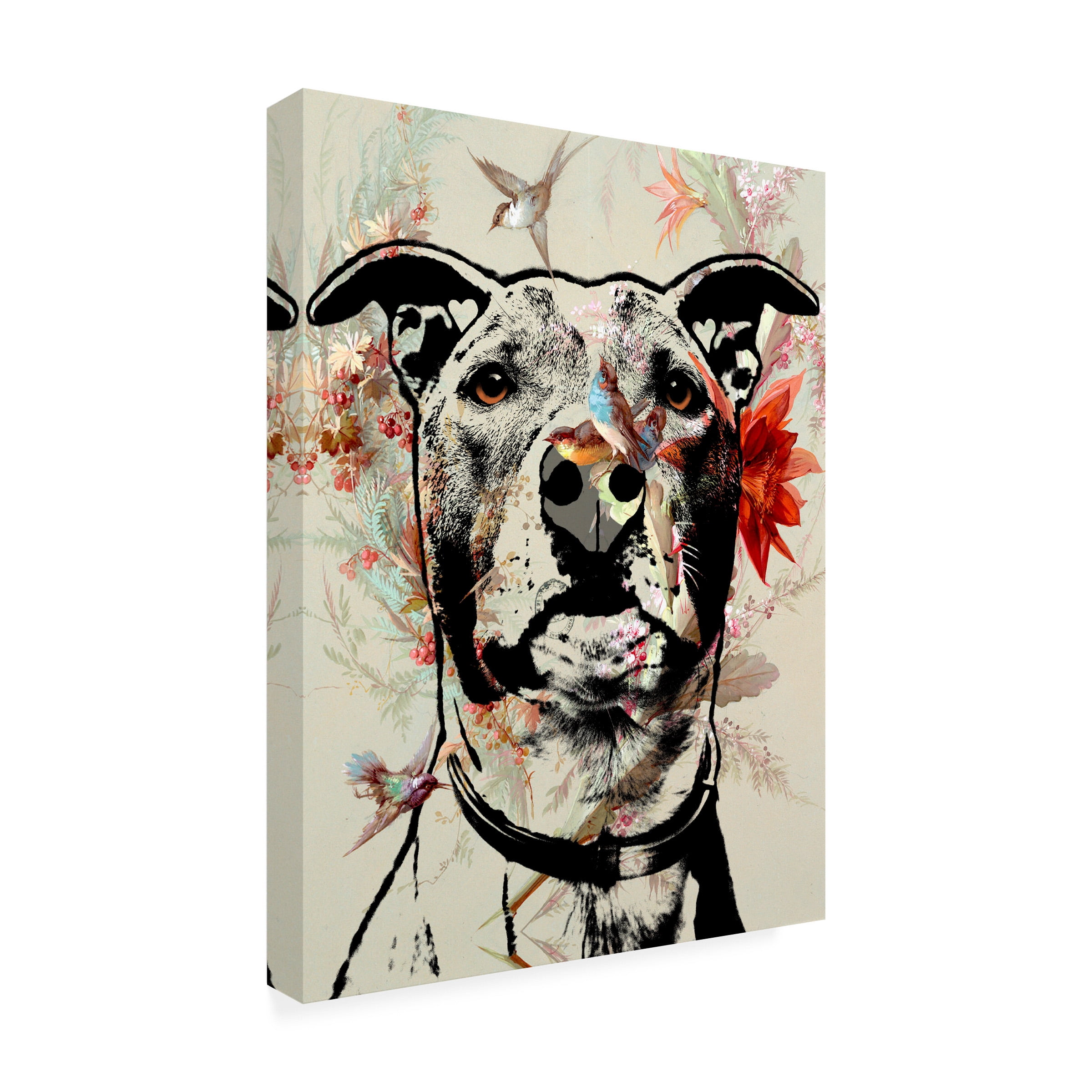 Canvas Wall Art - Dean Russo 'Distinguished Pittie' Wall Art for Living Room, Bedroom, or Office DÃ©cor by Trademark Fine Art - 24 x 32 Inches