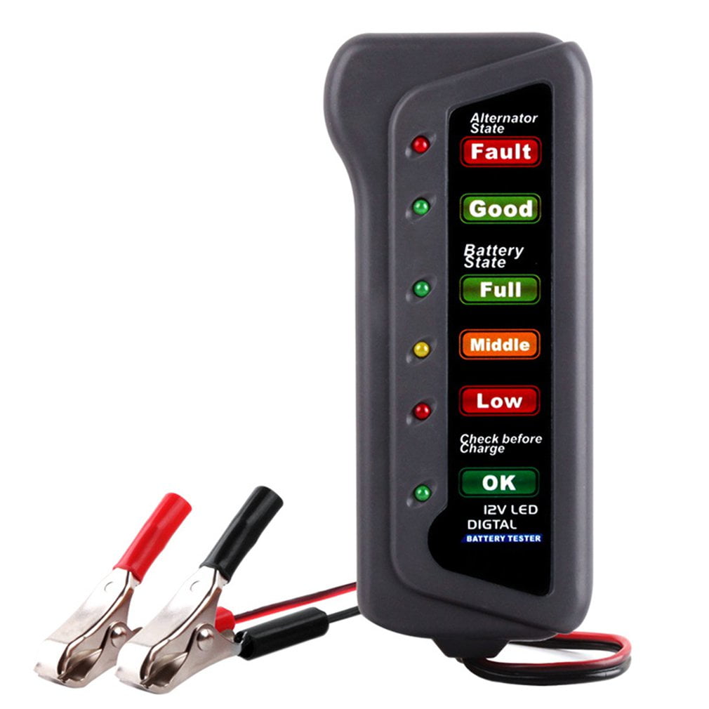 6 LED 12V Car Battery Analyzer Digital Car Battery Load Tester Diagnostic Tool 