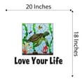 thumbnail image 4 of Turtle Wall Decal Love Your Life Inspirational Quote Turtle Wall Sticker Decor Vibrant Sea Living Room Decoration - Size: 20 In X 18 In, 4 of 5
