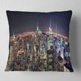thumbnail image 2 of Designart NYC Manhattan Aerial View - Cityscape Photo Throw Pillow - 16x16, 2 of 5