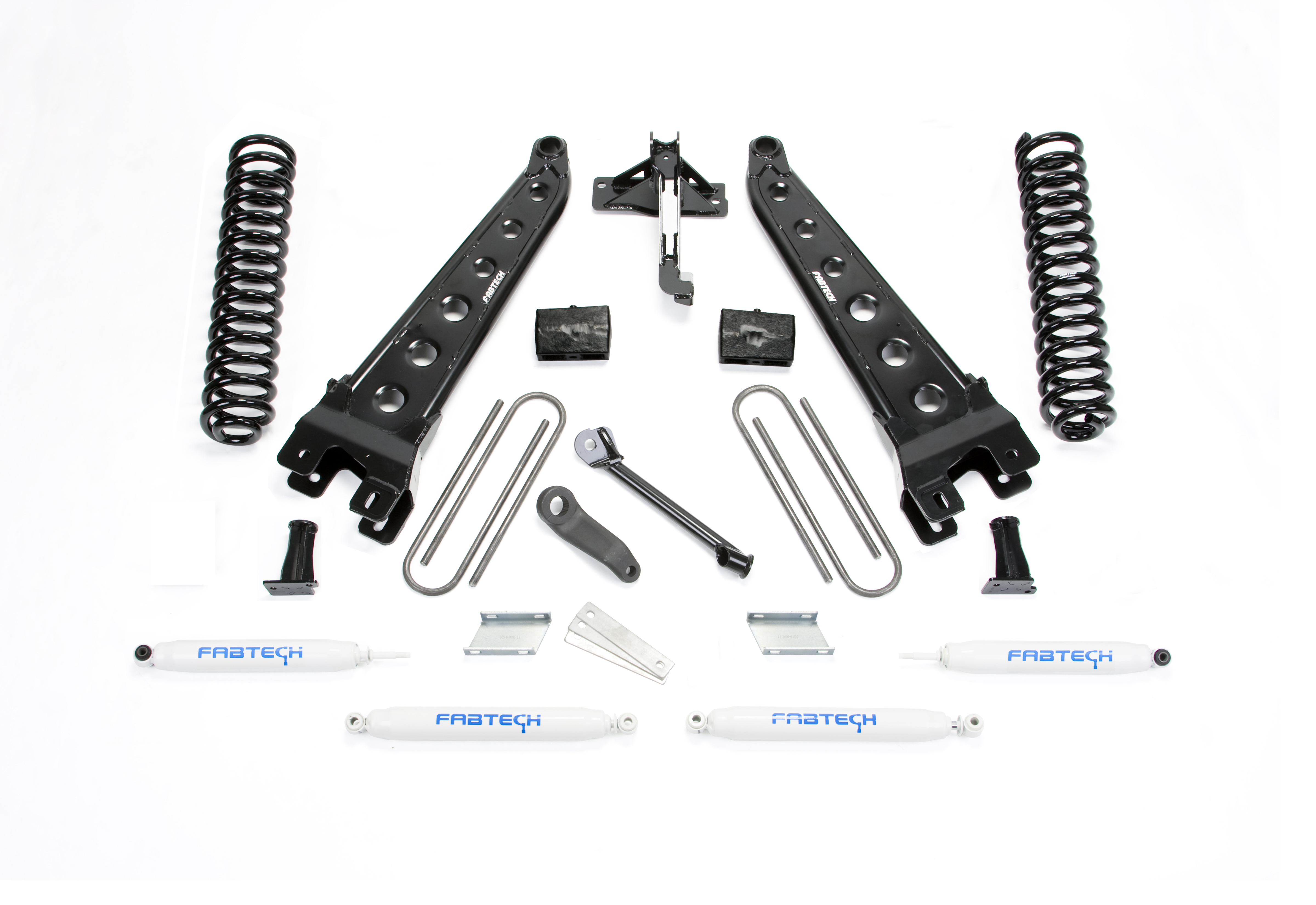 Fabtech 4" RAD ARM SYS W/COILS & PERF SHKS 17-21 FORD F250/F350 4WD DIESEL