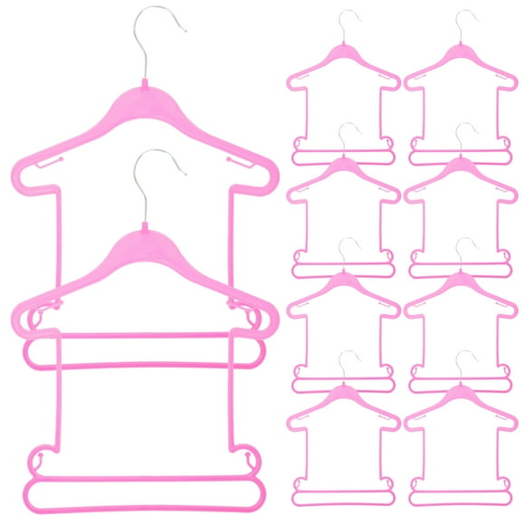 Miangastore 10 pcs Children Clothes Hangers Toddler Clothes Hangers Baby Clothes Plastic Hangers