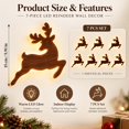 thumbnail image 2 of LED Reindeer Wall Decorations, 7pcs Lighted Holiday Wall Lights, Warm Festive Indoor Display for Living Room, Bedroom, Hallway, Entryway and Party Decor, Brown-A-5.9in, 2 of 8