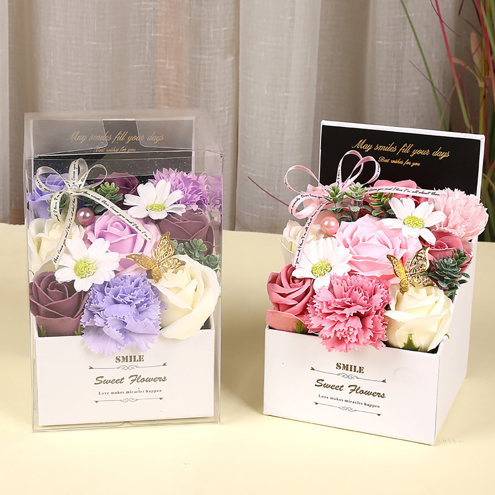 Dainzusyful Gifts For Mom Forever Rose Boxes Floral Scented Bath