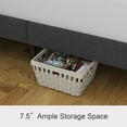 thumbnail image 3 of HAIIDE Queen Bed Frame, Queen Size Platform Bed With Fabric Upholstered Headboard,Dark Gray, Easy Assembly, 3 of 8