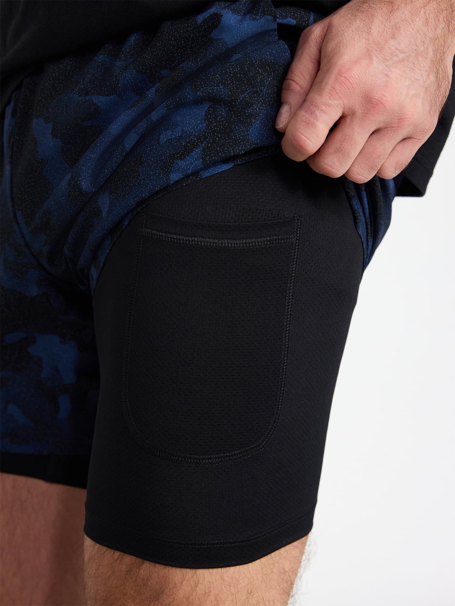 Athletic Works Men's and Big Men's 2 in 1 Gym Shorts with Liner, 6" & 8" Inseams, Sizes S-3XL