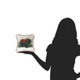 thumbnail image 4 of Wreath & Pinecones Snowflakes Woodland Bear Cotton Mini Accent Pillow, 8" x 8", 4 of 5