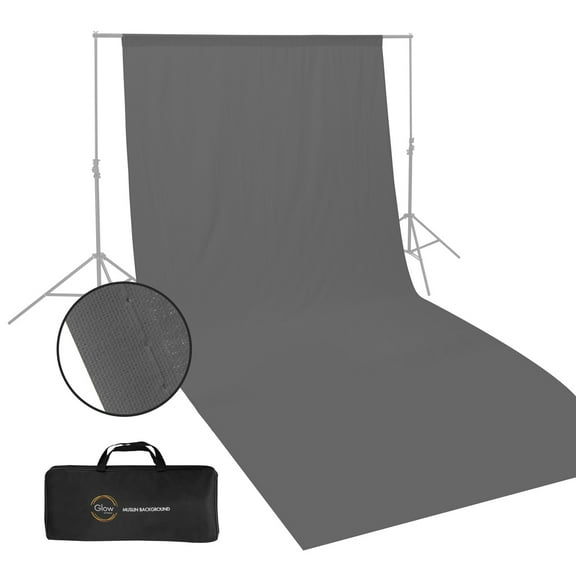 Glow Muslin Background - 10 x 20 ' (Grey)