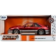 thumbnail image 6 of Jada Toys Bigtime Muscle 1:24 1989 Ford Mustang GT Die-cast Car Red Silver, Toys for Kids and Adults, 6 of 6