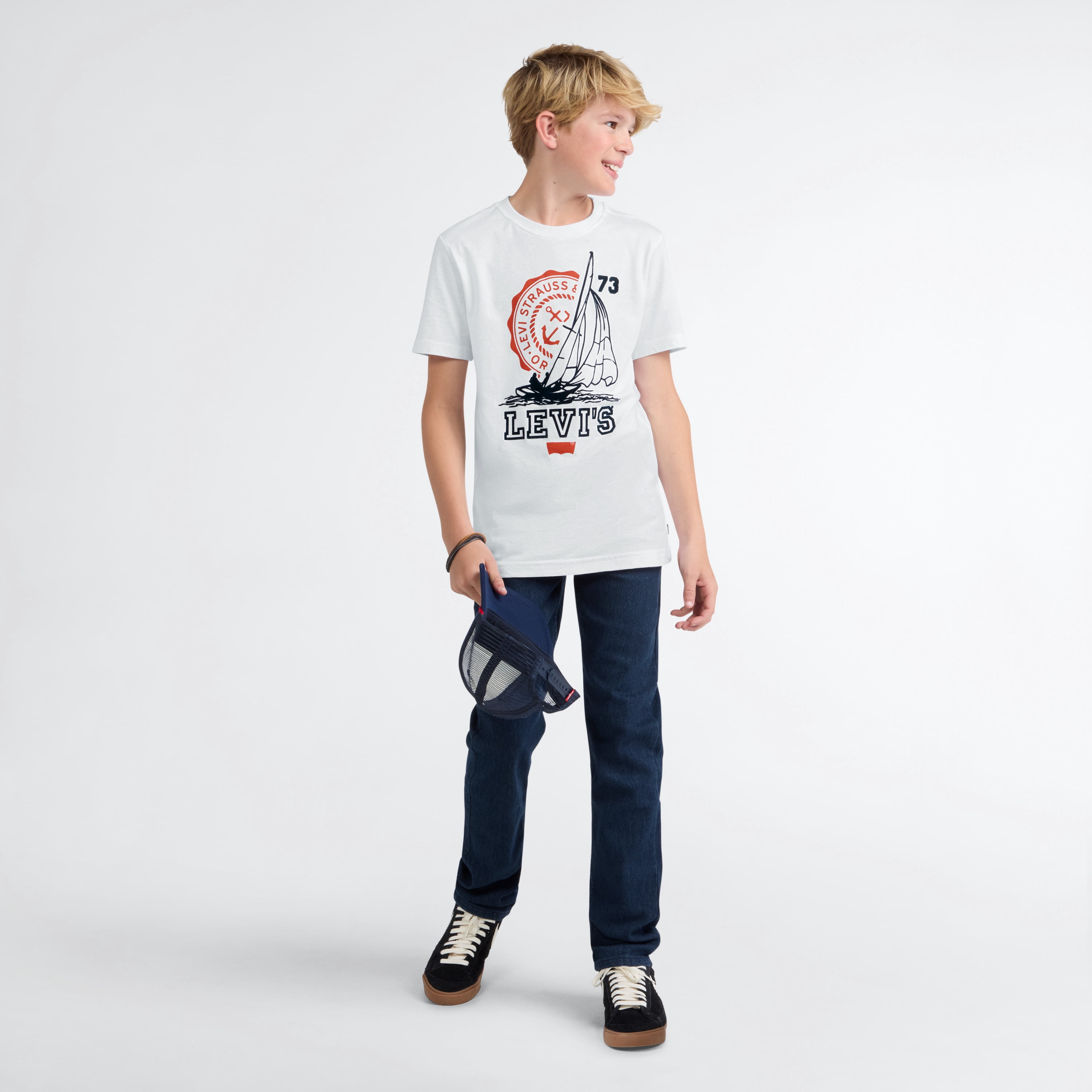 Levi's Little and Big Boys Graphic Tee with Short Sleeves, Sizes 4-20