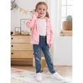 thumbnail image 6 of Usaibhir Toddler Baby Girls Fall Clothes Fleece Jackets Hooded Zip Up Cute Prints Fuzzy Coats Size 12M-6T, 6 of 13
