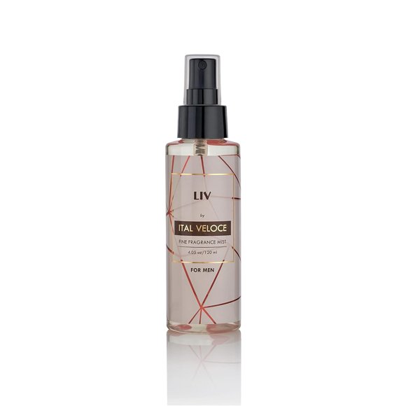 Ital Veloce Liv Fine Brume Corporelle pour Hommes 120ml, 4.05 Fl.oz. / Fragrance Longue Durée pour Garçons - avec des Notes Aromatiques, Chaudes, Épicées et Poudrées / Cadeau Parfait pour Mari, Petit Ami